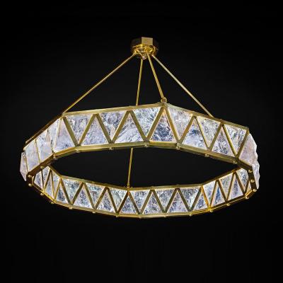 Alexandre Vossion DIADEM ULTIMATE 24 K Gold plated and rock crystal chandelier