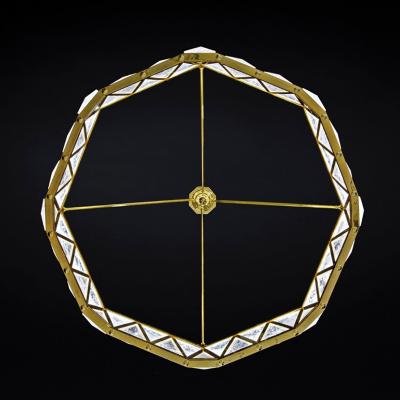 Alexandre Vossion DIADEM ULTIMATE 24 K Gold plated and rock crystal chandelier