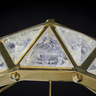 Alexandre Vossion DIADEM ULTIMATE 24 K Gold plated and rock crystal chandelier