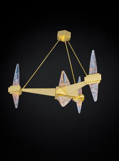 Alexandre Vossion Rock Crystal Chandelier FUJI MODEL By Alexandre VOSSION PARIS