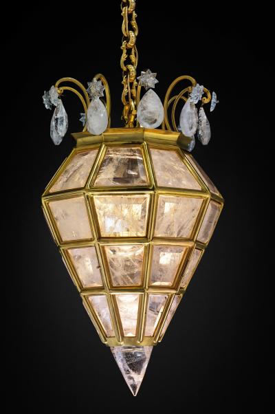 Alexandre Vossion Rock Crystal Lantern Lighting By Alexandre VOSSION PARIS