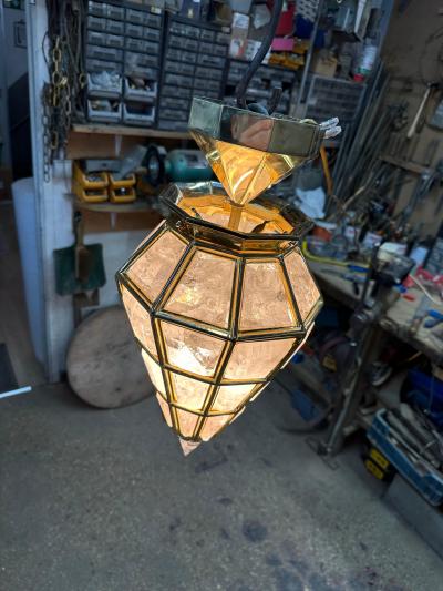 Alexandre Vossion Rock Crystal Lantern Lighting By Alexandre VOSSION PARIS