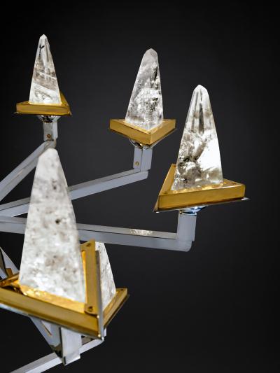 Alexandre Vossion Rock Crystal SATELLITE Chandelier By Alexandre VOSSION PARIS
