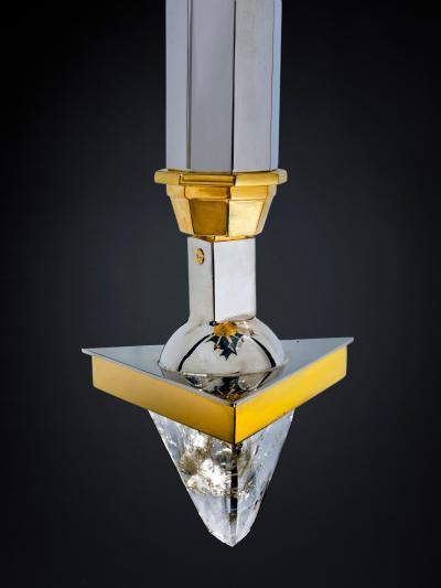 Alexandre Vossion Rock Crystal SATELLITE Chandelier By Alexandre VOSSION PARIS