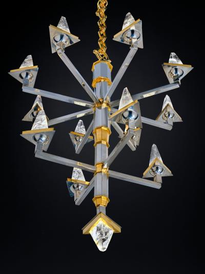 Alexandre Vossion Rock Crystal SATELLITE Chandelier By Alexandre VOSSION PARIS