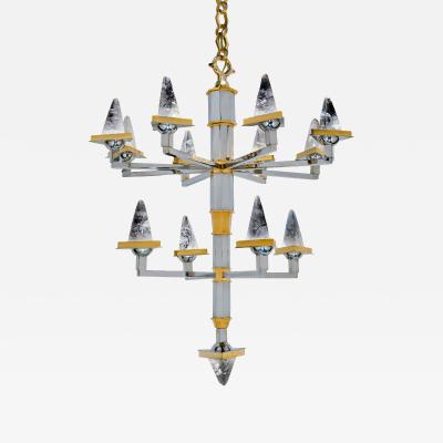 Alexandre Vossion Rock Crystal SATELLITE Chandelier By Alexandre VOSSION PARIS
