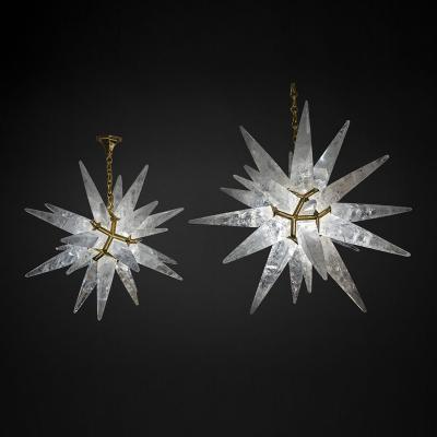 Alexandre Vossion ULTIMATE STAR Rock crystal and gold plated bronze chandelier