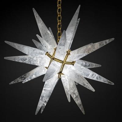 Alexandre Vossion ULTIMATE STAR Rock crystal and gold plated bronze chandelier