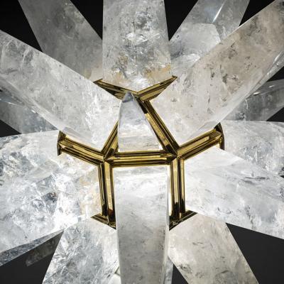 Alexandre Vossion ULTIMATE STAR Rock crystal and gold plated bronze chandelier
