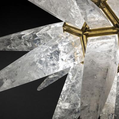 Alexandre Vossion ULTIMATE STAR Rock crystal and gold plated bronze chandelier