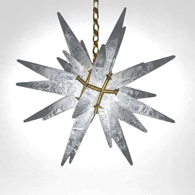 Alexandre Vossion ULTIMATE STAR Rock crystal and gold plated bronze chandelier