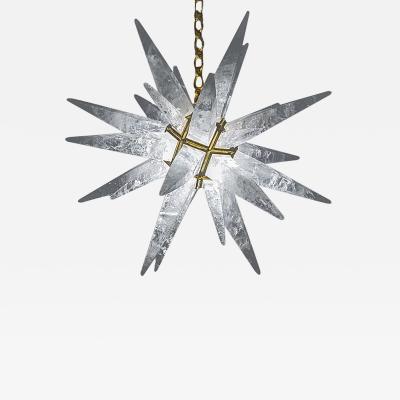 Alexandre Vossion ULTIMATE STAR Rock crystal and gold plated bronze chandelier