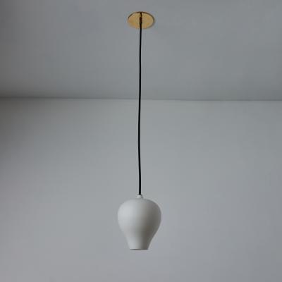 Alf Svensson 1950s Opaline Glass Pendants by Alf Svensson for Bergboms Belysning