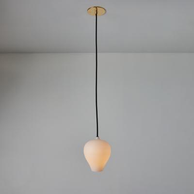 Alf Svensson 1950s Opaline Glass Pendants by Alf Svensson for Bergboms Belysning