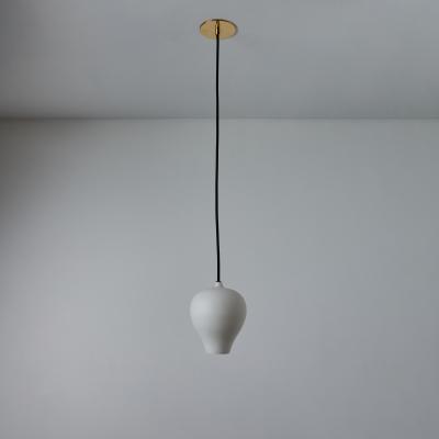 Alf Svensson 1950s Opaline Glass Pendants by Alf Svensson for Bergboms Belysning