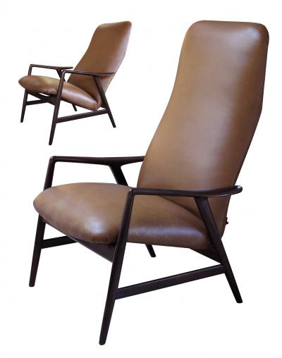 Alf Svensson A Danish Modern Alf Svensson for Fritz Hansen Reclining Lounge Chair