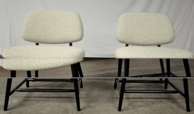 Alf Svensson Alf Svensson Pair of Side Chairs Newly Covered in Maharam Boucle Cloth