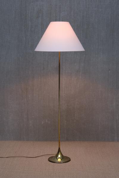 Alf Svensson Alf Svensson Yngve Sandstr m G 025 Brass Floor Lamp Bergboms Sweden 1960s