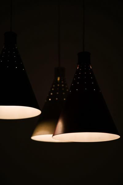 Alf Svensson Ceiling Lamp in Lacquered Metal by Alf Svensson 1950s