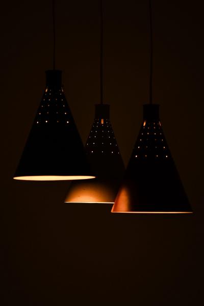 Alf Svensson Ceiling Lamp in Lacquered Metal by Alf Svensson 1950s