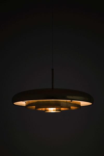 Alf Svensson Mid Century Ceiling Lamp T 5 in Brass by Alf Svensson Yngvar Sandstr m 1960s