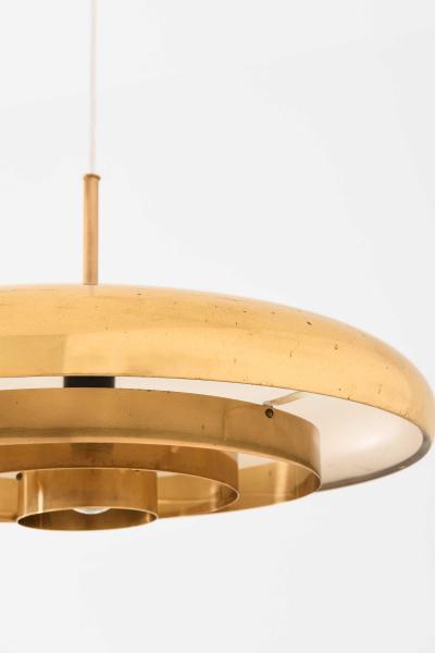 Alf Svensson Mid Century Ceiling Lamp T 5 in Brass by Alf Svensson Yngvar Sandstr m 1960s