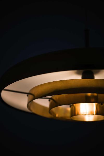 Alf Svensson Mid Century Ceiling Lamp T 5 in Brass by Alf Svensson Yngvar Sandstr m 1960s