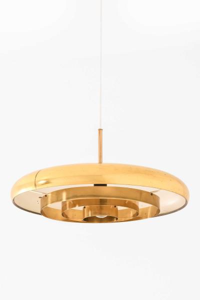 Alf Svensson Mid Century Ceiling Lamp T 5 in Brass by Alf Svensson Yngvar Sandstr m 1960s