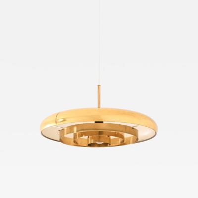 Alf Svensson Mid Century Ceiling Lamp T 5 in Brass by Alf Svensson Yngvar Sandstr m 1960s