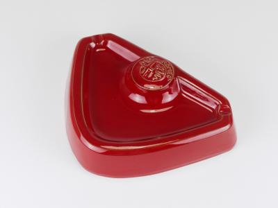 Alfa Romeo Red Ceramic Ashtray Relief Logo CNF Nicola Fasano Italy 1970s