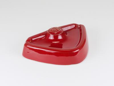 Alfa Romeo Red Ceramic Ashtray Relief Logo CNF Nicola Fasano Italy 1970s