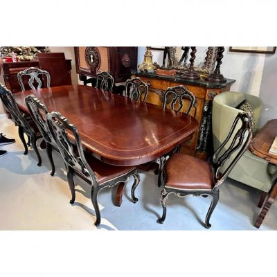 Alfonso Marina 18th C Style Alfonso Marina Ebonized Giltwood Dining Chair