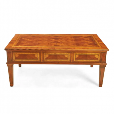 Alfonso Marina Alfonso Marina Ebanista Marquetry Inlaid Coffee Cocktail Table