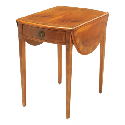 Alfonso Marina Alfonso Marina Ebanista Sheridan Style Pembroke Drop Leaf Side Table