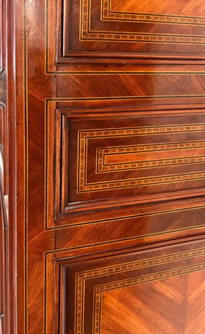 Alfonso Marina Alfonso Marina Fine Monumental Italianate Style Armoire Marquetry Inlay