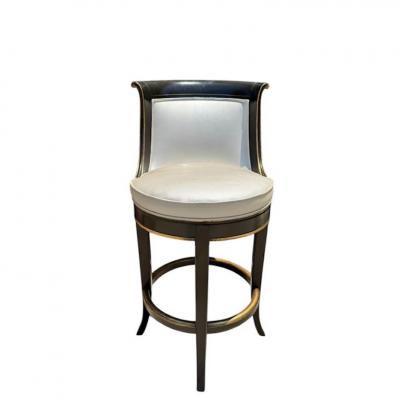 Alfonso Marina Alfonso Marina for Ebanista Ebony Counter Stool Swivel Barstool 1 of 3
