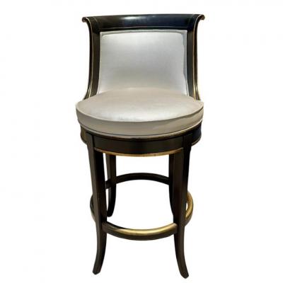 Alfonso Marina Alfonso Marina for Ebanista Ebony Counter Stool Swivel Barstool 1 of 3