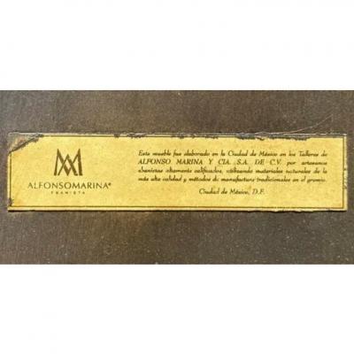 Alfonso Marina Alfonso Marina for Ebanista Ebony Counter Stool Swivel Barstool 1 of 3