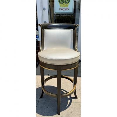Alfonso Marina Alfonso Marina for Ebanista Ebony Counter Stool Swivel Barstool 1 of 3