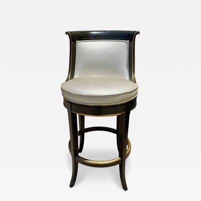 Alfonso Marina Alfonso Marina for Ebanista Ebony Counter Stool Swivel Barstool 1 of 3
