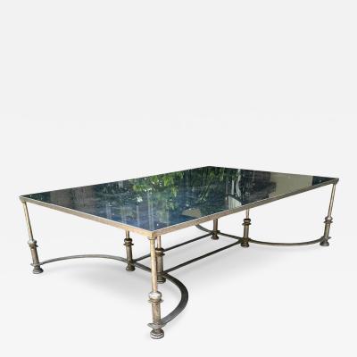 Alfonso Marina Huge Ebanista Guerlain White Gold Gilded Wrought Iron Cocktail Table