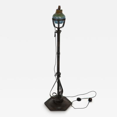 Alfred Bucknell Alfred Bucknell A Handmade Steel Standard Lamp with Fine Chased Details