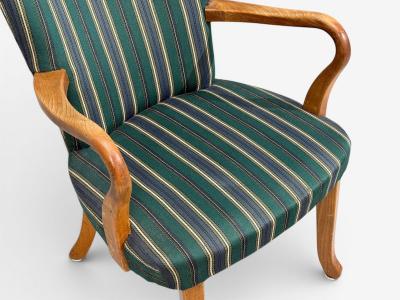 Alfred Christensen Alfred Christensen Style Armchair Bentwood Fabric Sweden 1960s