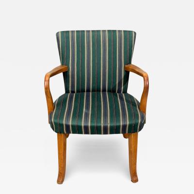 Alfred Christensen Alfred Christensen Style Armchair Bentwood Fabric Sweden 1960s