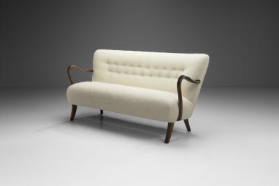 Alfred Christensen Alfred Christensen Three Seater Sofa for Slagelse M belfabrik Denmark 1940s