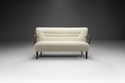 Alfred Christensen Alfred Christensen Three Seater Sofa for Slagelse M belfabrik Denmark 1940s
