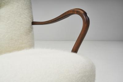 Alfred Christensen Alfred Christensen Three Seater Sofa for Slagelse M belfabrik Denmark 1940s