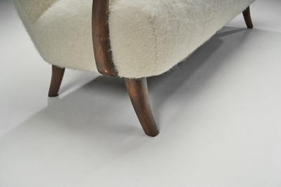 Alfred Christensen Alfred Christensen Three Seater Sofa for Slagelse M belfabrik Denmark 1940s