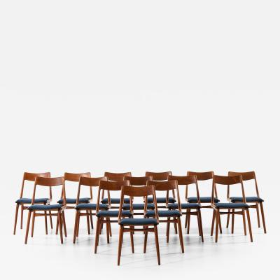 Alfred Christensen Set of 14 Alfred Christensen Teak Dining Chairs 1950s