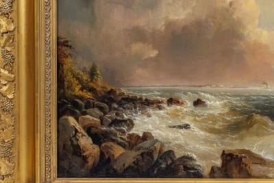 Alfred Copestick Alfred Copestick Coastal Scene New York Oil on Canvas 1857 1857